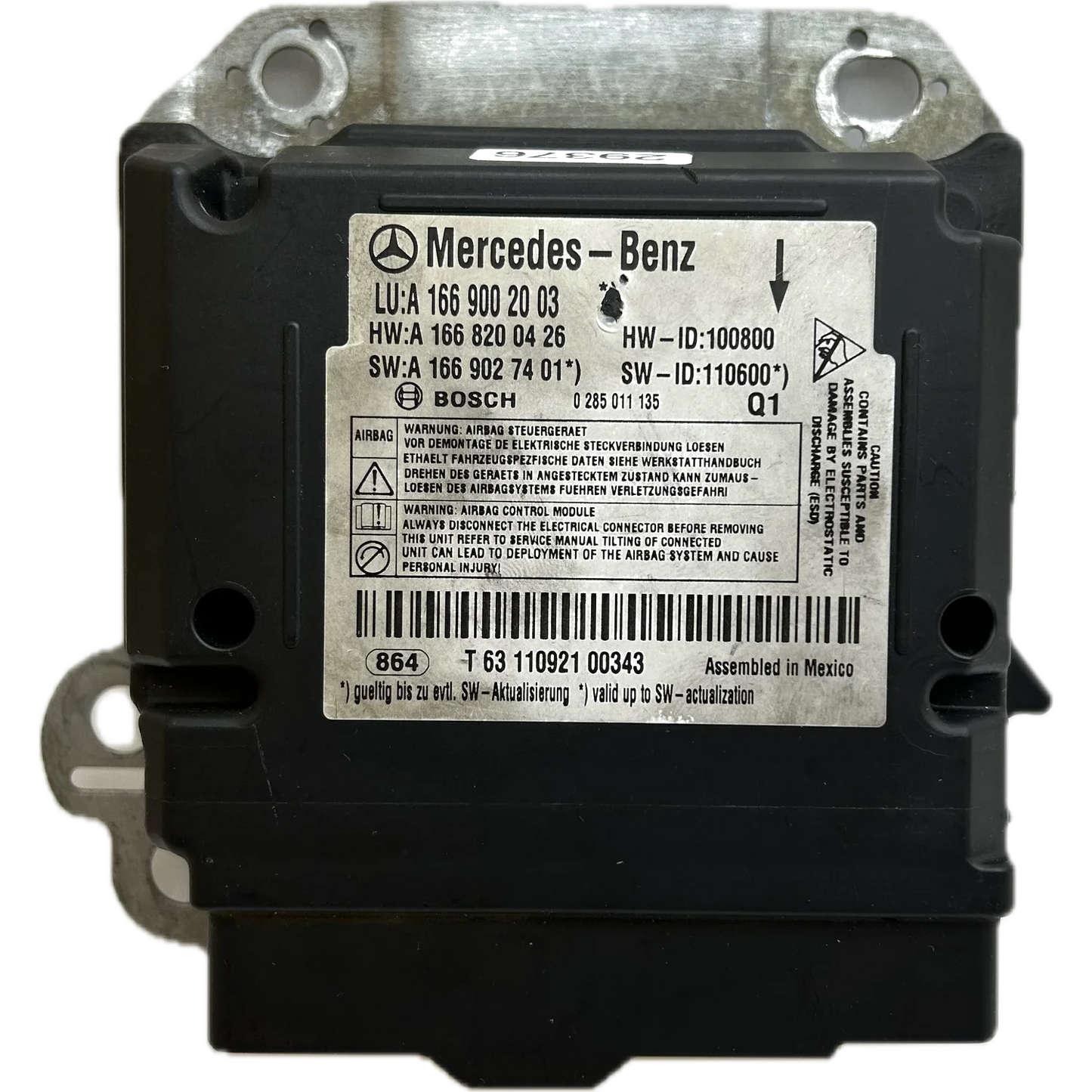 Mercedes-Benz ML W166 Airbag-Steuergerät Reparatur